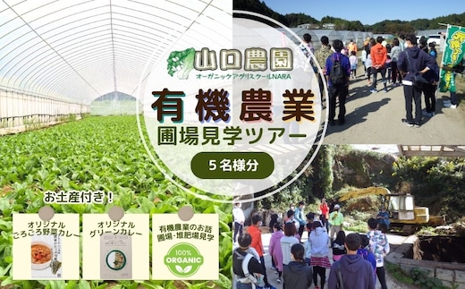 有機農業 圃場見学 ツアー お土産付 5名様迄／ 農業 農家 有機野菜 オーガニック 無農薬 SDGs 関西 体験 チケット カレー 山口農園 奈良県 宇陀市 ふるさと納税