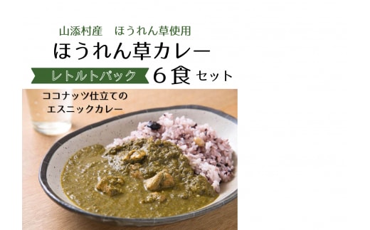 山添村の“ほうれん草カレー”６食セット