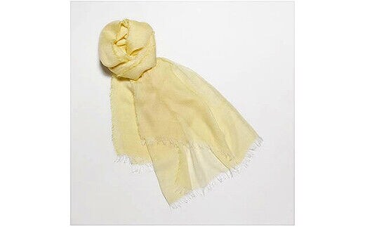 やわらかストール 「オリジナル大判」 菜の花色 ／ 笹田織物 ファッション オシャレ 奈良県 田原本町