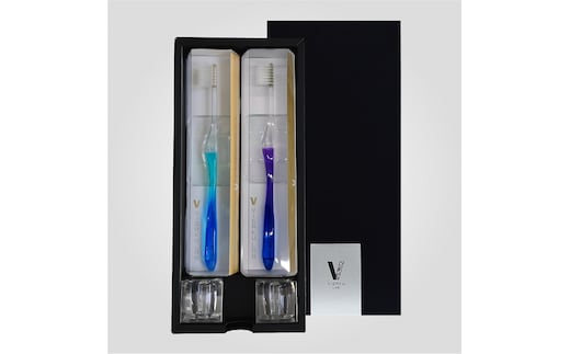 VIGAKU LAB.ギフトセット グラデーションクールカラー（スタンド付き） ／ タナベ 歯ブラシ クレンジングブラシ ビガクラボ ハミガキ 大人用 プレゼント ギフト 奈良県 田原本町