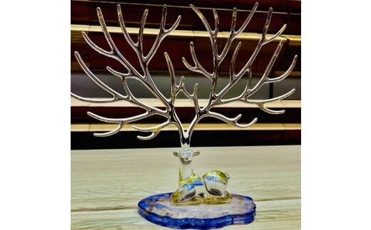 deer figurine(鹿の置物) ／ fleur misaki お祝い インテリア 雑貨 プレゼント ギフト スピリチュアル 水晶 鹿 奈良県 田原本町
