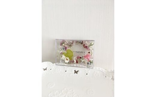 ハーバリウムプレート Happy Wedding （オイル少量タイプ） ナチュラル ／ kanon インテリア プリザーブドフラワー ドライフラワー ハンドメイド品 奈良県 田原本町