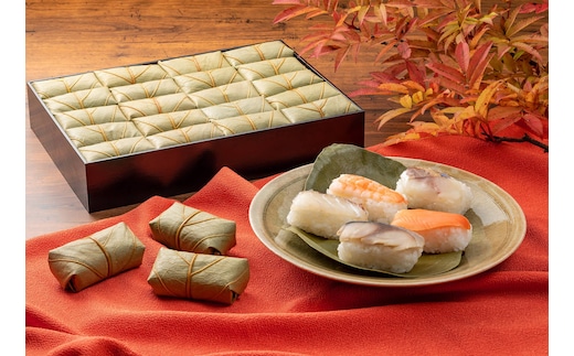 （冷蔵） 柿の葉寿司 ５色 ２０個入 （さば、さけ、あじ、たい、えび 各４個入） ／ 中谷本舗 お取り寄せグルメ 郷土料理 押し寿司 ゐざさ 奈良県 田原本町