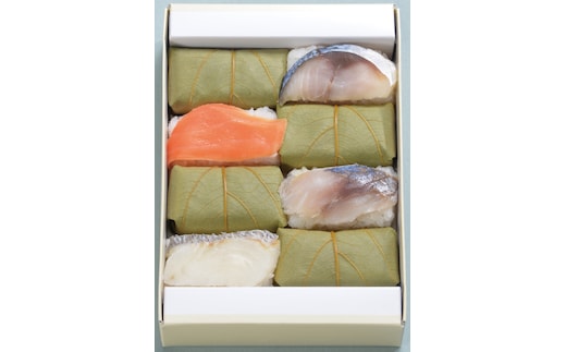 （冷蔵） 柿の葉寿司 ４種 ８個入 （さば、さけ、あじ、たい 各２個入） ／ 中谷本舗 お取り寄せグルメ 郷土料理 押し寿司 ゐざさ 奈良県 田原本町