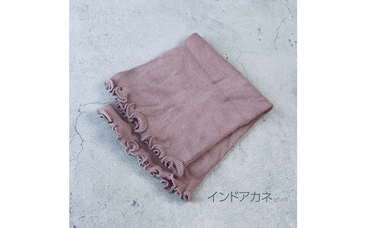 シルク泥染めはらまき 草木染め panfree インドアカネ（ピンク） ／ まちづくり観光振興機構 腹巻き はらまき レディース シルク メンズ ネックウォーマー 冷え防止 奈良県 田原本町
