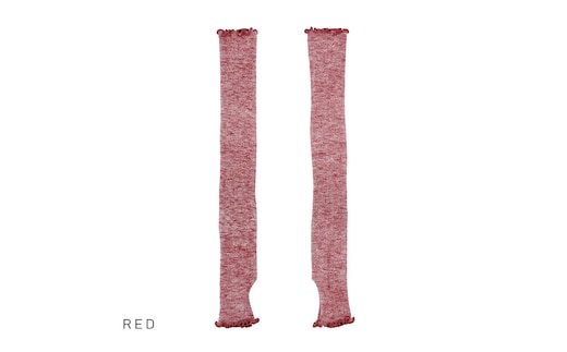 アームウォーマー ニュアンスカラー レッド ／ まちづくり観光振興機構 アームカバー レディース メンズ 冷え防止 国産 奈良県 田原本町