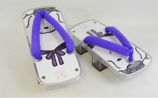 雪丸クリア下駄 ライトグリーン