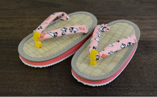 雪丸草履 子ども用 ピンク ファッション 靴 シューズ 6寸・18cm