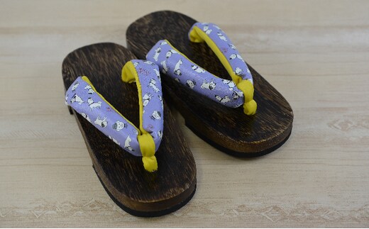 雪丸下駄 子ども用 ブルー 21cm