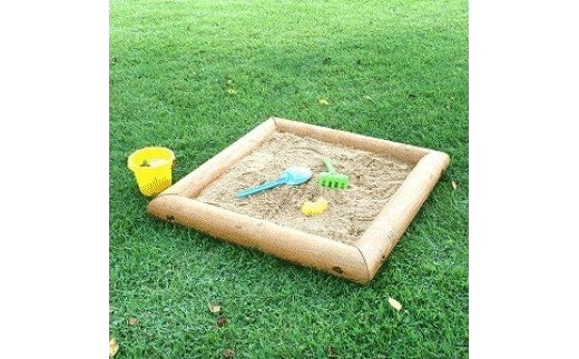 木製砂場（小） ブラウン