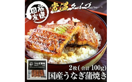【メール便・常温タイプ】国産うなぎ蒲焼きカット2枚100ｇ(A1006-1)