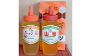 とんがり容器でお届け！はちみつ２種(みかん蜜、山蜜)各　500g(A183-1)