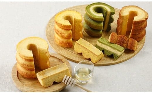 生バウムＳサイズ４本セット（ハニー・有田みかん・湯浅醤油・抹茶）（A206-1）