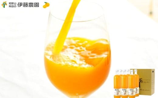 伊藤農園 100%ピュアみかんジュース大瓶750ml×6本セット(A484-3)