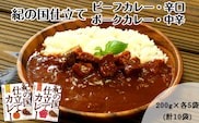 紀の国仕立てカレーセット(ビーフ・ポーク各5個)(A445-1)
