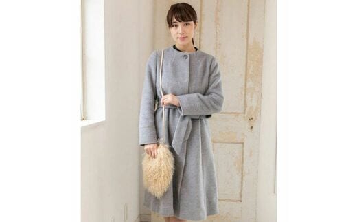 【0408-2】くるくる可愛い チベットラム毛皮ポシェット ベージュ