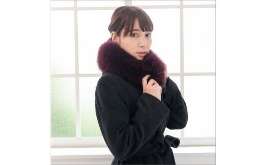 【0411-2】フィンランド産SAGAフォックスチョーカー ワイン