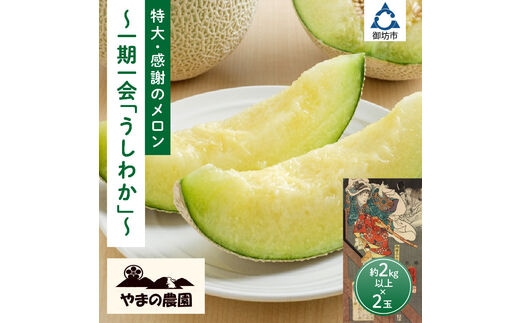 【0925-3】やまの農園 感謝のメロン～一期一会「うしわか」～≪先行予約≫【2026年7月中旬より順次発送予定】