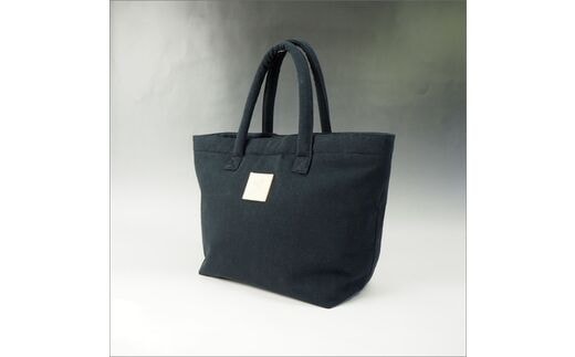 【0735-1】感動を生む吊り編みの技！度詰め天竺ニットトート 黒