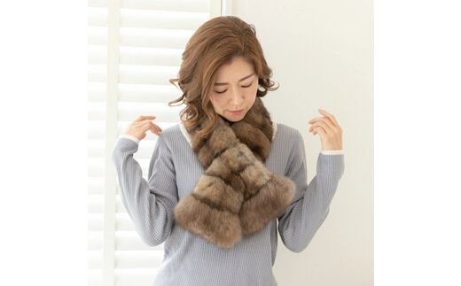 【0976】毛皮の王様 ロシアンセーブル切替えチョーカー ワイルド