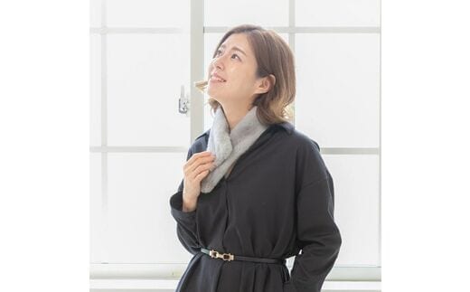 【0981-2】毛皮の宝石 NAFAミンクDFチョーカー サファイア