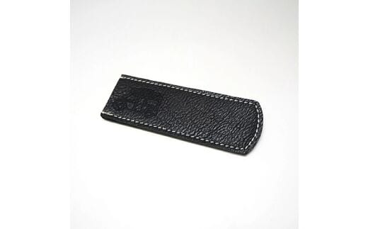 【1014-4_1】キャンピングカーロゴがお洒落！ 牛革ハンドルカバー BK