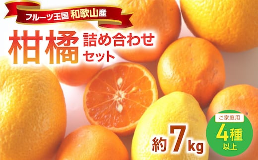柑橘詰め合わせセット 家庭用4種以上 約7kg 和歌山産≪先行予約2027年1月下旬頃より順次発送分≫【1142-4】