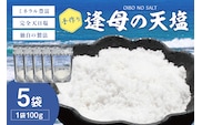【1258-1】手作り天然塩　【逢母の天塩】100g×5パック