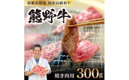 【1220】和歌山県特産高級和牛「熊野牛」 焼き肉用 300g（1～2人前）