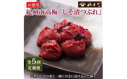 【8031-2】【定期便5回】紀州南高梅しそ漬つぶれ(塩分約15％)