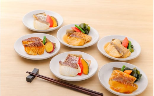 レンジで簡単！近大生まれマダイ惣菜詰合せ（6食）/ レンチン 調理簡単 惣菜 そうざい 料理 魚 焼き魚 セット マダイ 真鯛 詰合せ 近大 アーマリン 【akd011B】