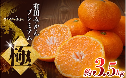 【先行予約】 ＼光センサー選別／極 有田みかんプレミアム 約3.5kg【光センサー 高糖度選別品】2S～Lサイズ 有機質肥料100% ※2025年11月下旬頃～2026年1月上旬頃に順次発送予定 ※北海道・沖縄・離島への配送不可 【nuk168A】