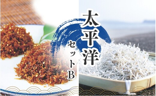 ちりめんのセット 太平洋セットB（上乾ちりめん250g+ちりめん佃煮200g）/ しらす シラス ちりめん 佃煮 上乾【ojs003A-2】