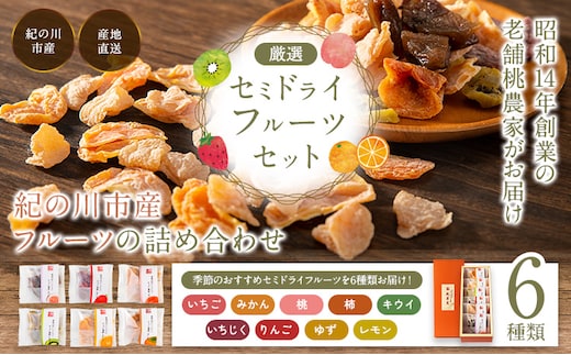 厳選セミドライフルーツセット 丸駒農園ゆらり 《90日以内に出荷予定(土日祝除く)》和歌山県 紀の川市---wsk_yrdry_90d_22_12000_6p---