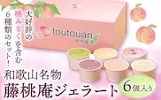 藤桃庵ジェラート 6個入 藤桃庵 《90日以内に出荷予定(土日祝除く)》 和歌山県 紀の川市 アイス---wsk_fttagel_90d_22_12000_6p---