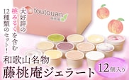 藤桃庵ジェラート 12個入 藤桃庵 《90日以内に出荷予定(土日祝除く)》 和歌山県 紀の川市 アイス---wsk_fttagel_90d_22_18000_12p---