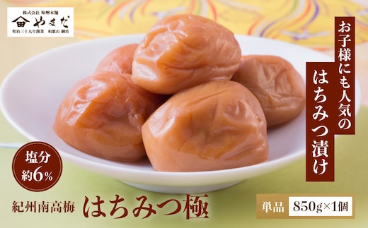 紀州南高梅 はちみつ極 塩分約6％ 850g ［YM10］