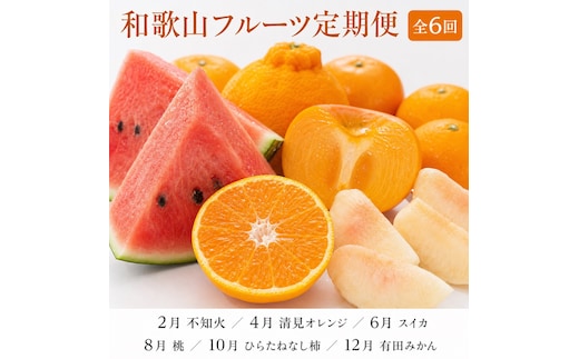 【2・4・6・8・10・12月 偶数月発送 全6回】和歌山産 旬のフルーツ お楽しみ 定期便 【魚鶴商店】【UT113】