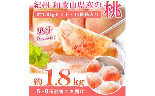 紀州和歌山産の桃 約1.8kg 化粧箱入［2027年6月下旬より順次発送］［UT52］