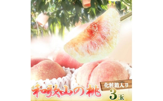 秀品 紀州和歌山産の桃 3玉 化粧箱入［2027年6月下旬より順次発送］［UT105］