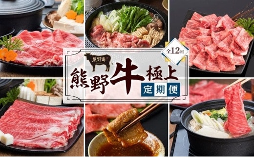 【定期便全12回】熊野牛 極上定期便セット（1カ月に1回お届け）（全12ヵ月） ［MG102］