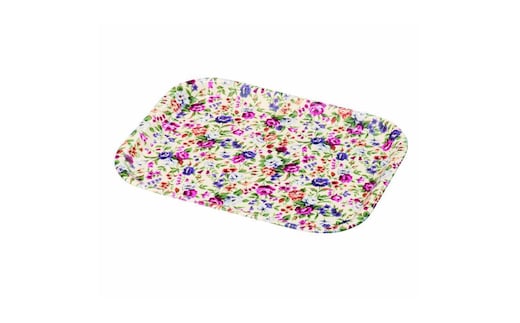 カラートレー 布貼長手盆 30cm プチローズ【YG41】