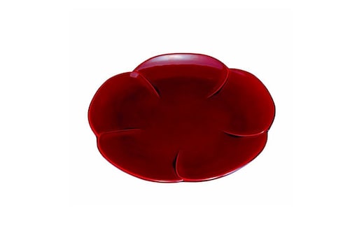 10.0寸 梅型盛皿 両面春慶塗【YG97】