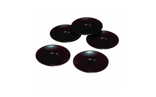 4.0寸 茶托 茶たく 溜塗 5枚組【YG104】