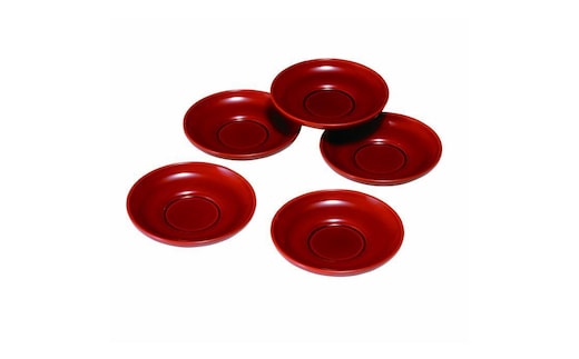 4.0寸 茶托 総春慶塗 (5枚組)【YG107】