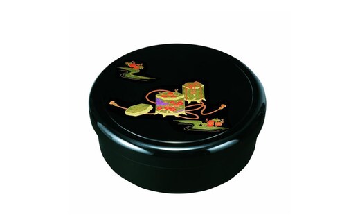 10.5寸 茶櫃 平安物語（内梨地塗） ［YG475］