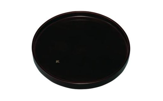 木製丸盆 30cm 溜 匠【YG396】