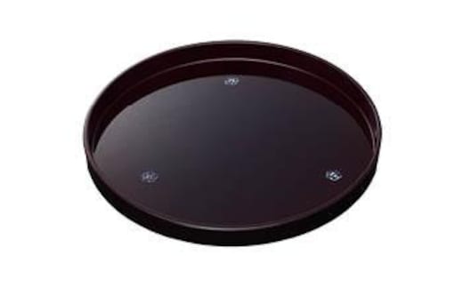 10.0丸盆 溜塗 貝張やまと梅【NT1】