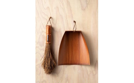 国産シダ手箒 柿渋はりみチリトリセット【FM6】