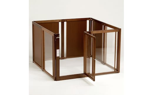 ペット用木製サークル『ペットサークル F 80 XL アクリル（ブラウン色）』【KR11】